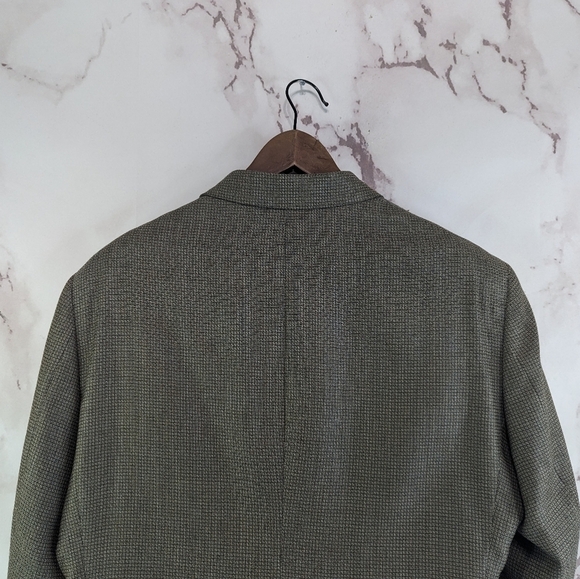 Emanuel Ungaro Blazer Mens Large 42 S Short Brown Silk Wool Sport Coat Jacket - Picture 7 of 12